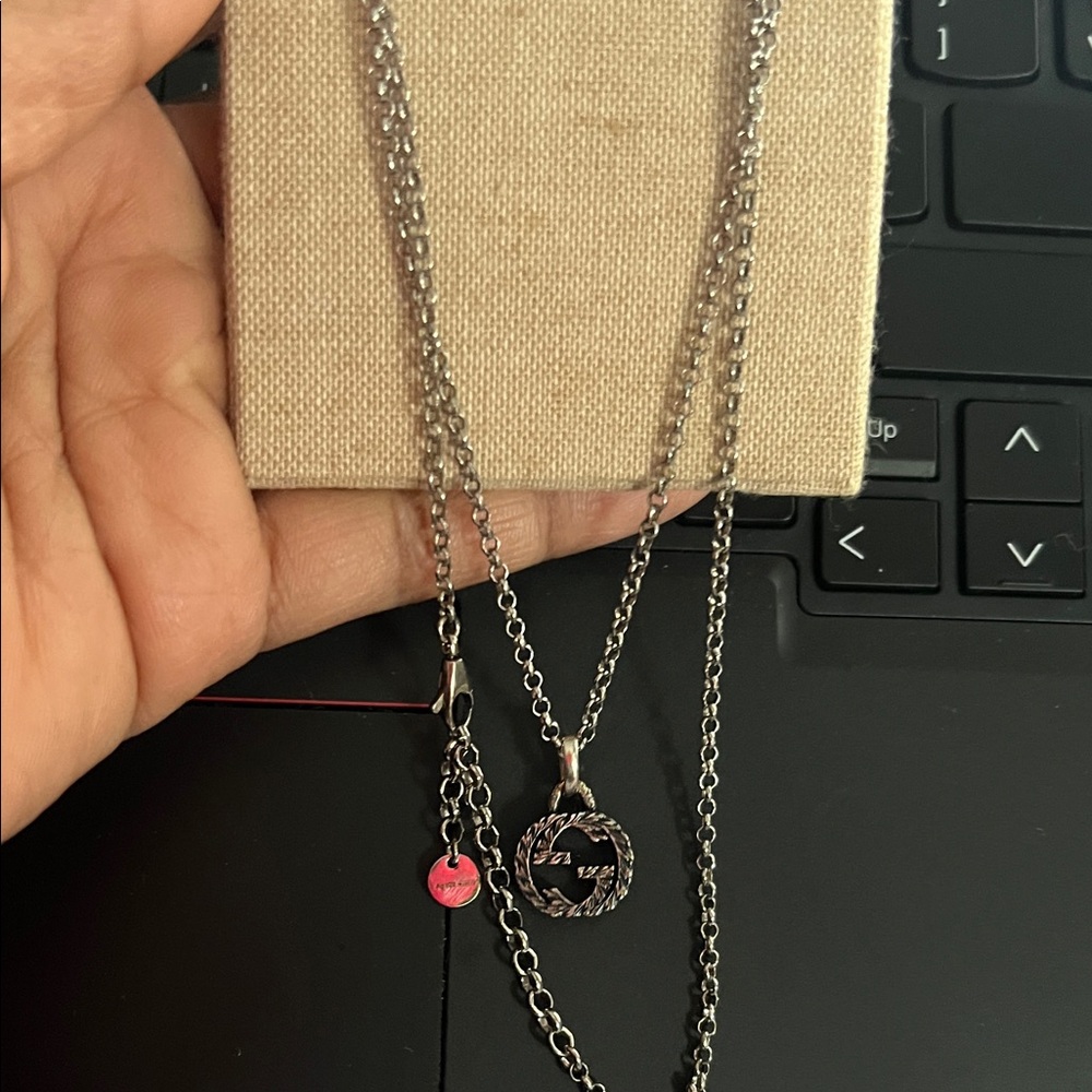 Gucci Silver Pendant Necklace